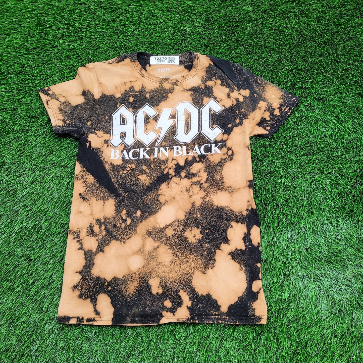 ACDC Tie-Dye Shirt Womens Small 16x26 Bleached