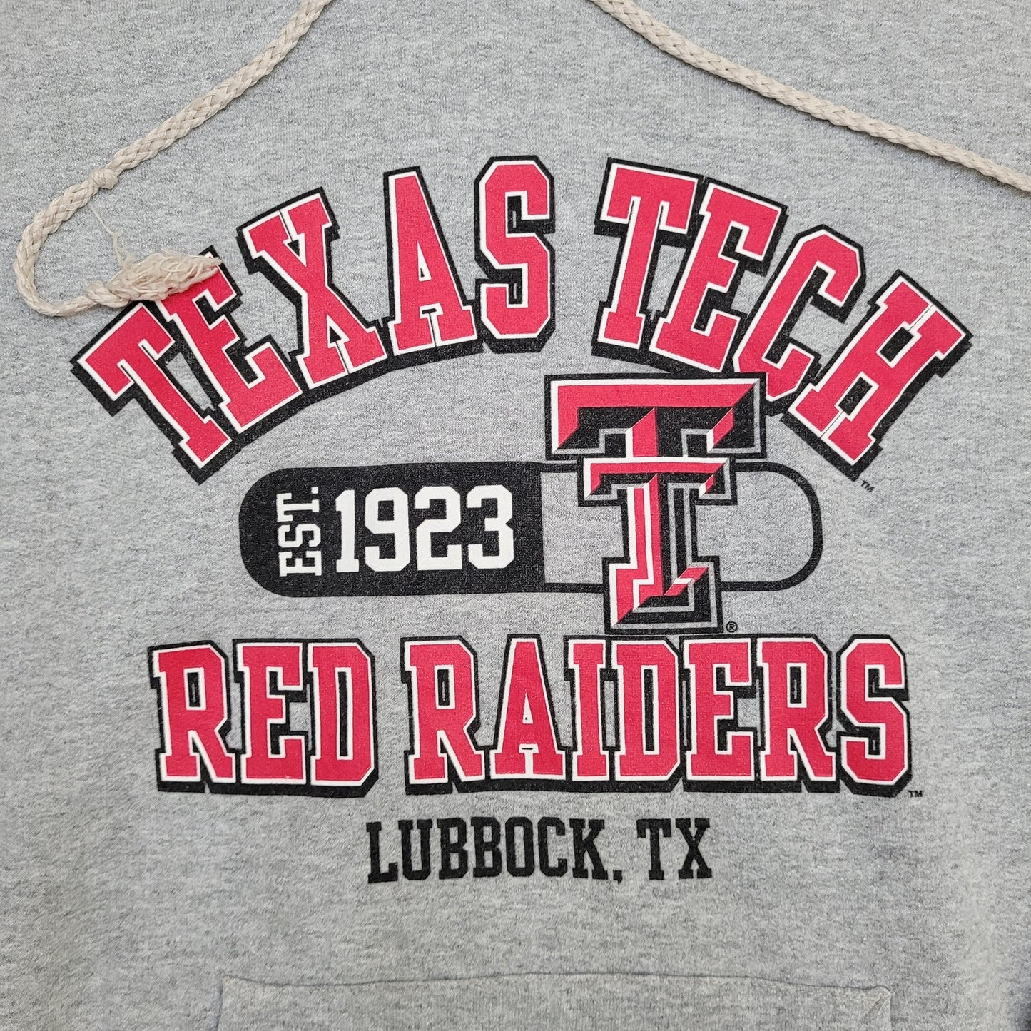 Vintage Texas-Tech Red-Raiders Hoodie Medium 20x24 Gray USA