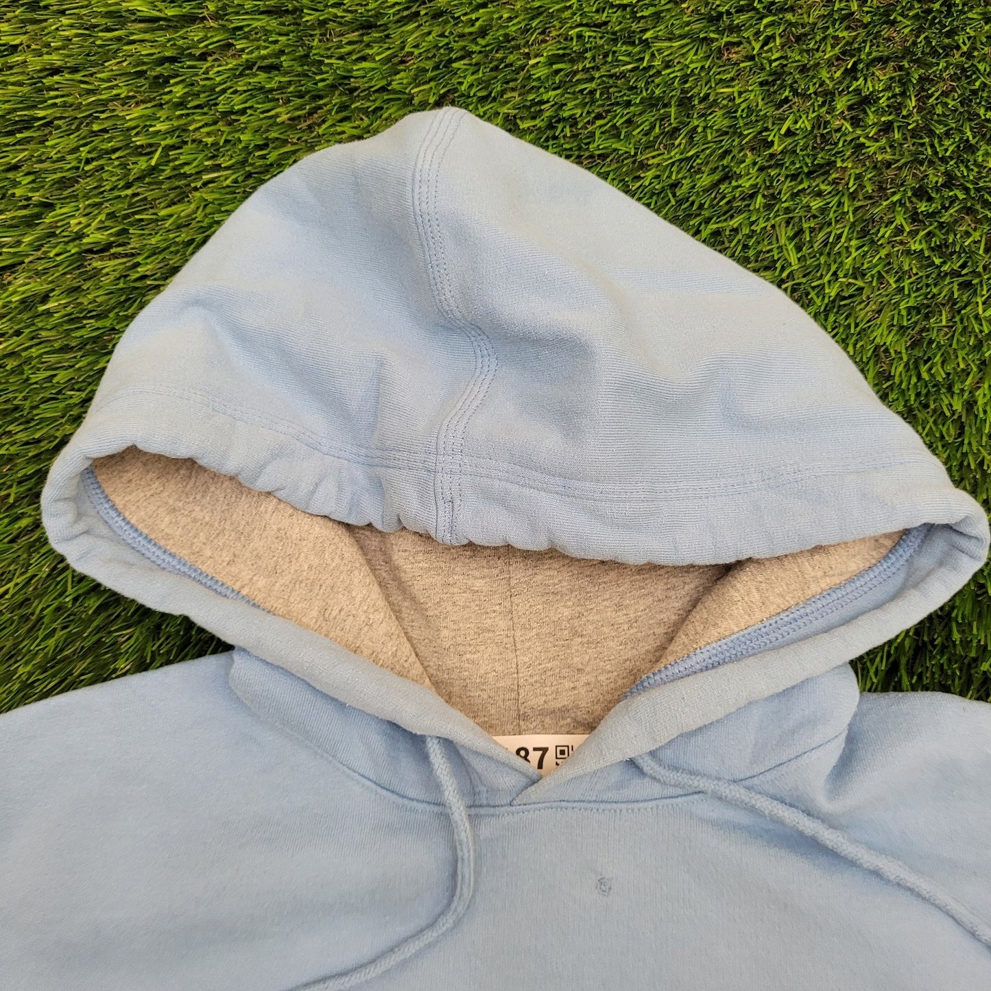 Champion Bee Hoodie Small 19x25 Blue Embroidery