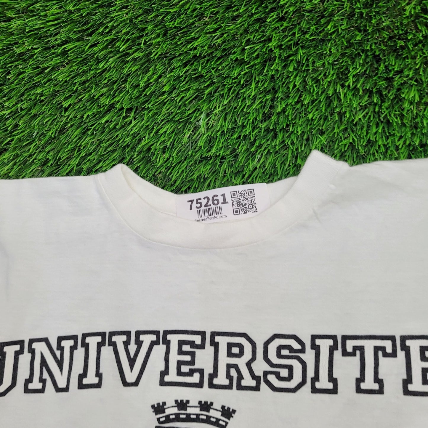 Vintage University of Paris Shirt Women M 19x23 Sorbonne