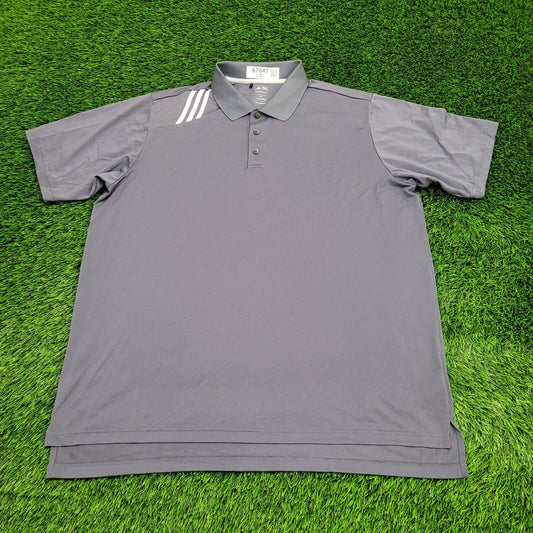 ADIDAS Clima-Cool Polo Shirt 2XL 27x33 Gray