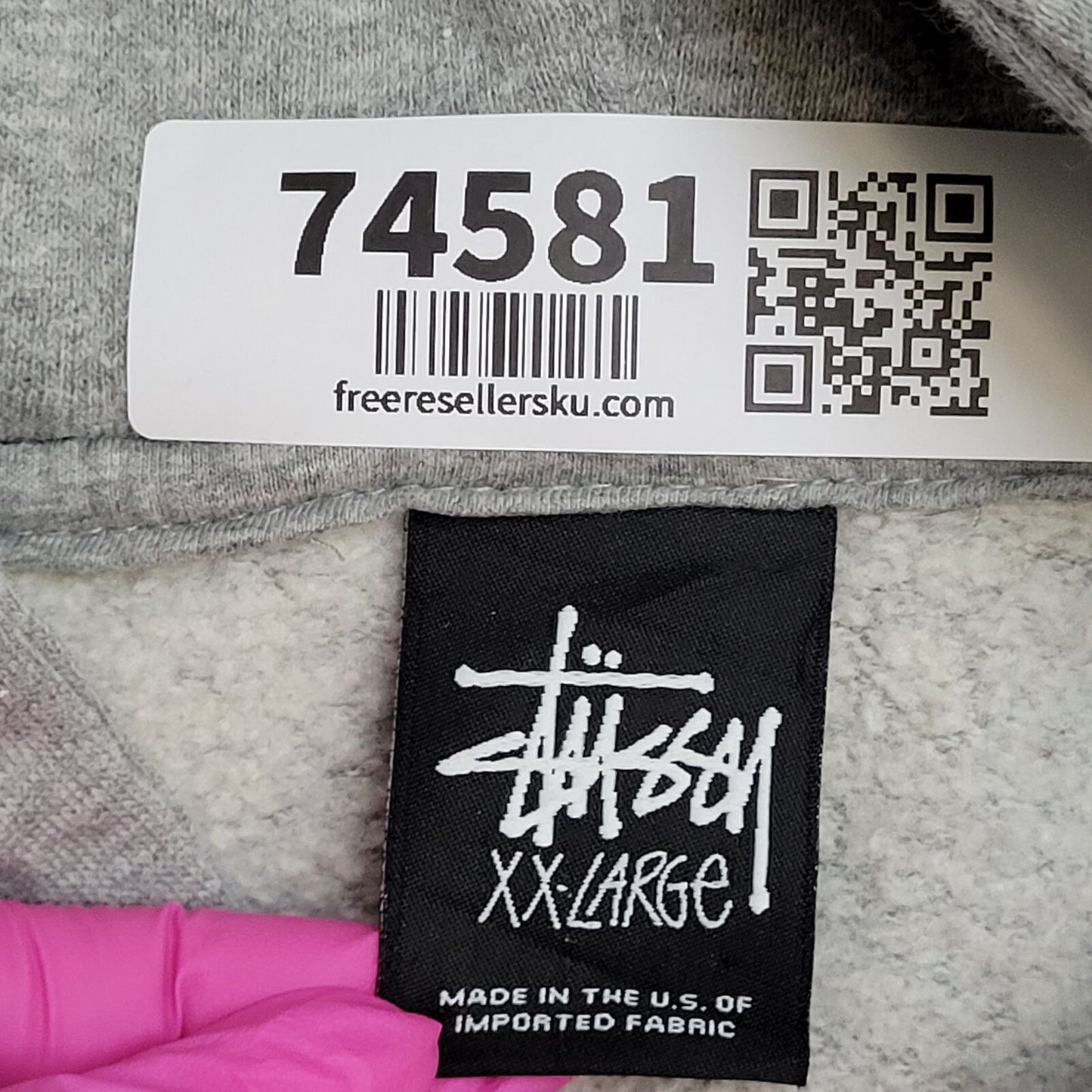 Vintage Stussy Zip Hoodie XL/2XL 24x27 Gray