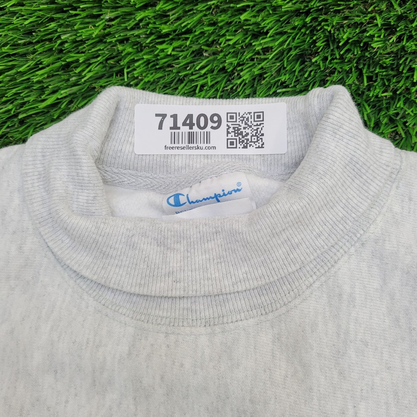 Champion Cropped Sweatshirt Medium 23x21 Gray