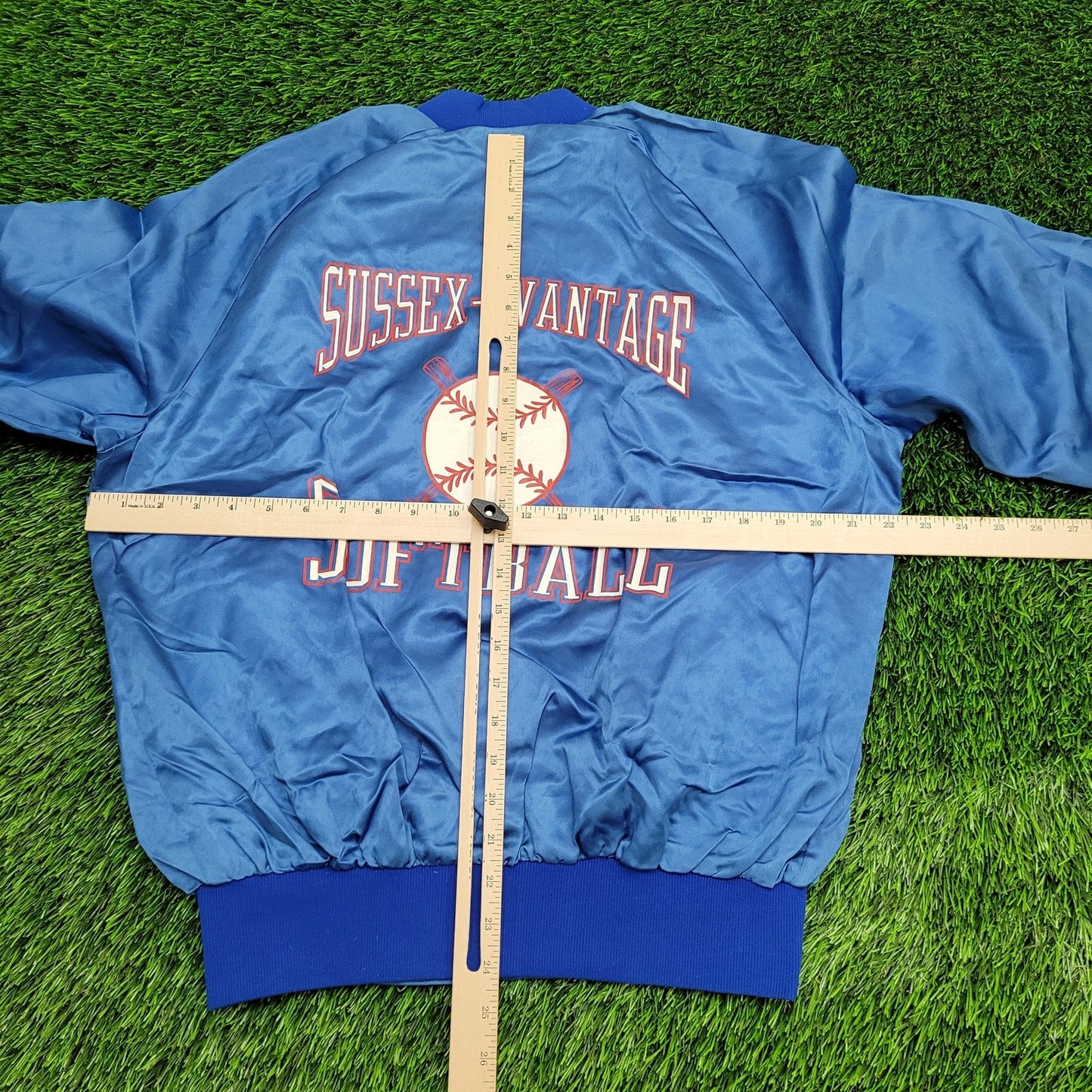 Vintage Sussex-Wantage Bomber Jacket Medium 22x24 Softball