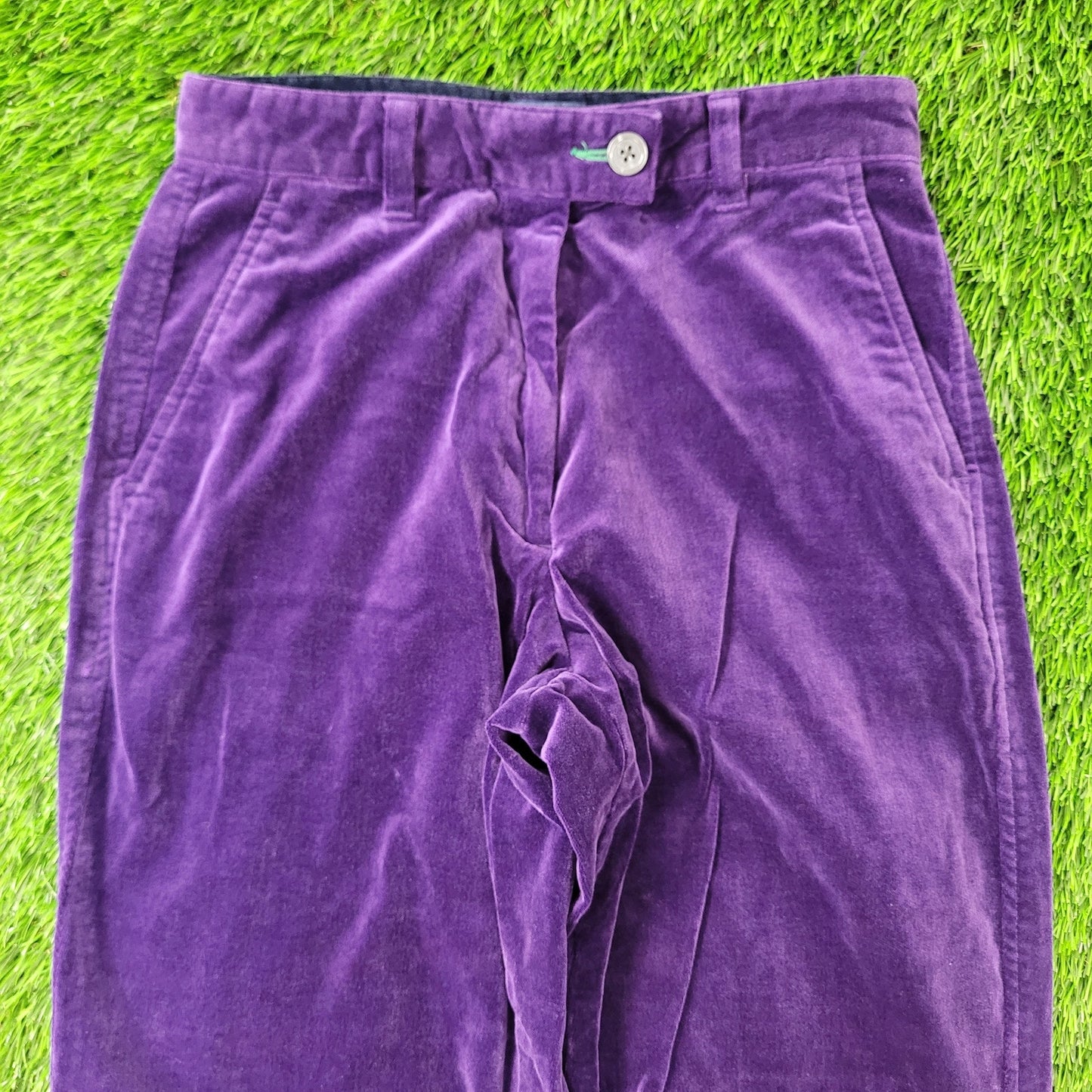 Vintage Tommy-Hilfiger Velvet Pants Womens 2/3 25x31 Purple