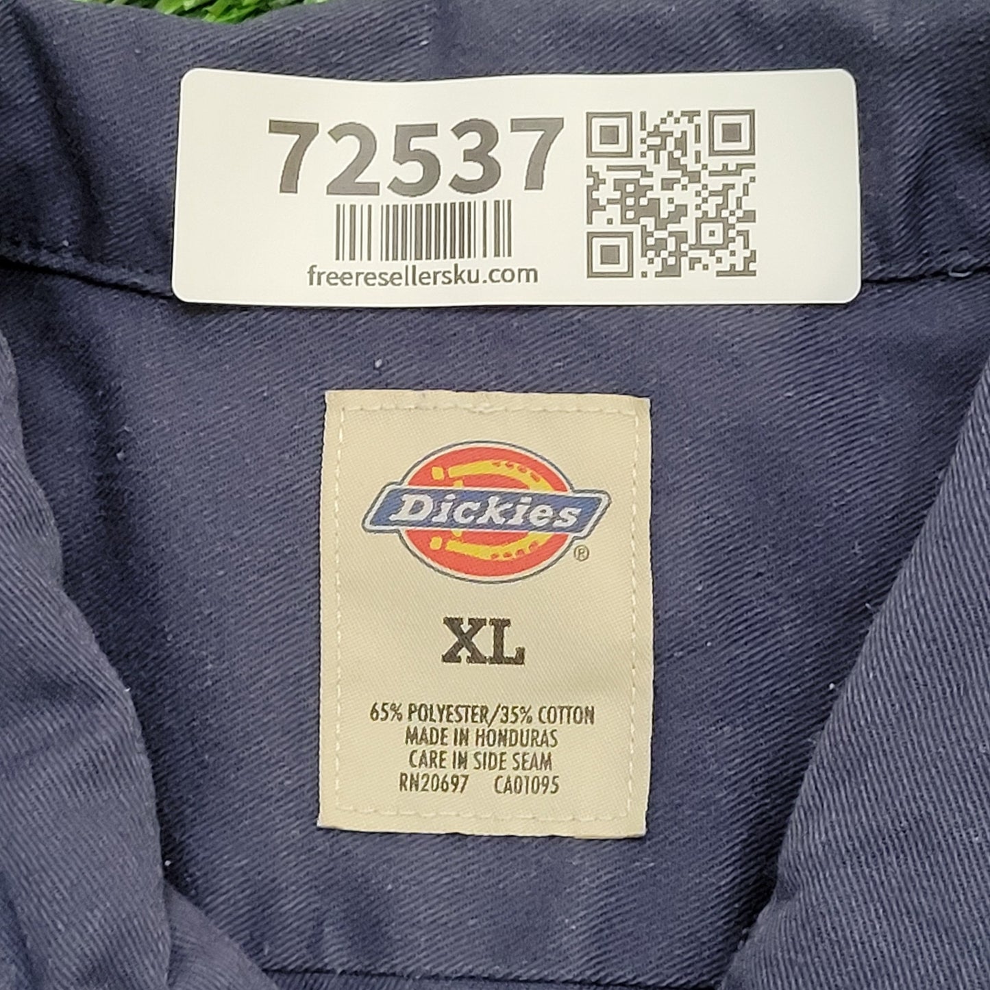 DICKIES Button Shirt XL 25x30 Baggy Navy-Blue