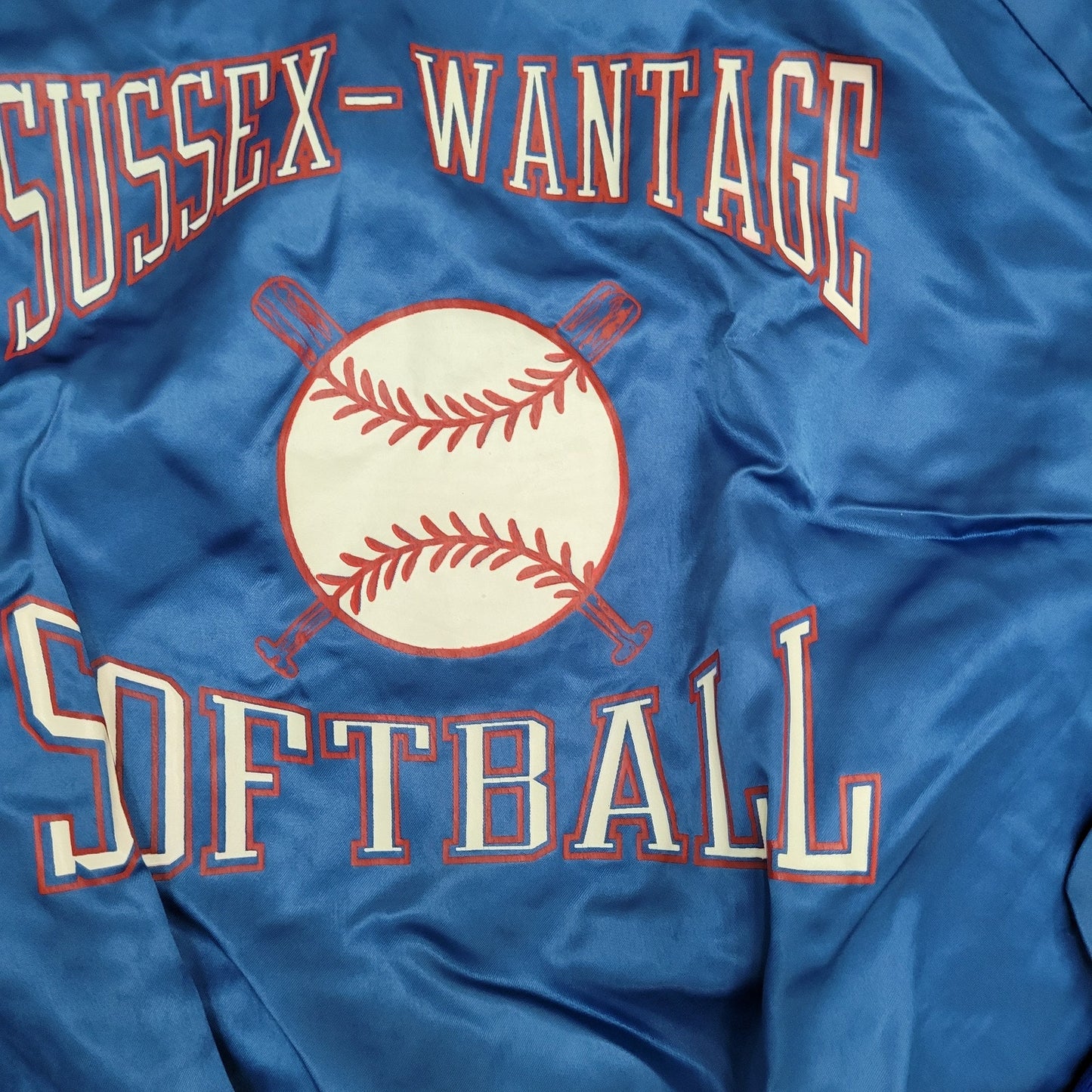 Vintage Sussex-Wantage Bomber Jacket Medium 22x24 Softball