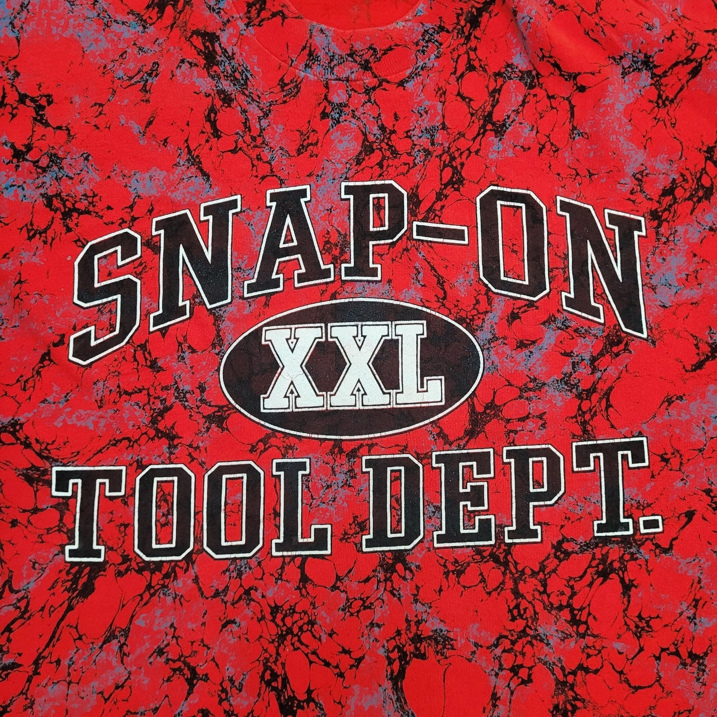 Vintage Snap-On Tool Shirt Large 20x28 Marbled Red