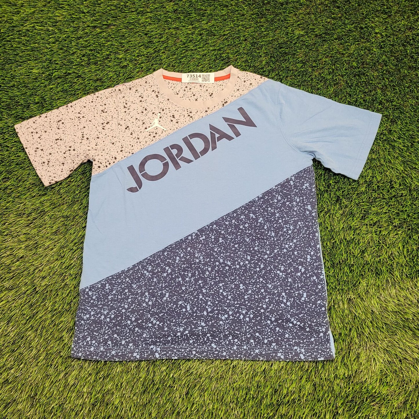 Air-Jordan Colorblock Shirt Womens S/M 19x24 Blue