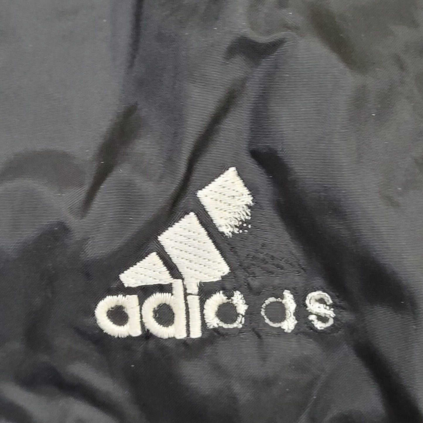 ADIDAS 3-Bar Windbreaker Jacket Small 21x24 Black