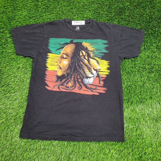 Bob-Marley Reggae Shirt Womens Large 19x26 Black