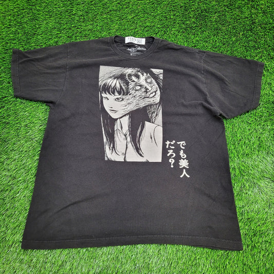 Anime Shirt XL 24x27 Black Japanese Manga-Series Junji-Ito