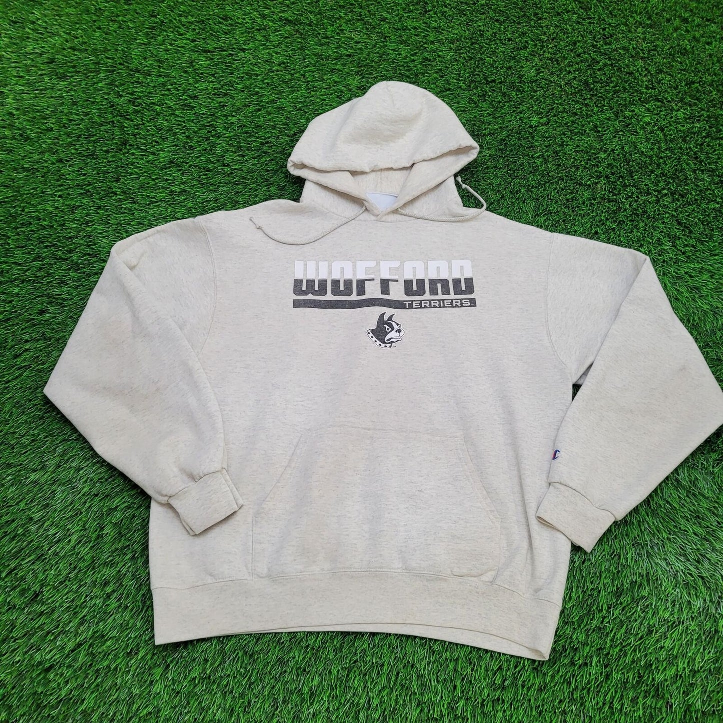 Champion Wofford College Hoodie Large 23x25 Gray