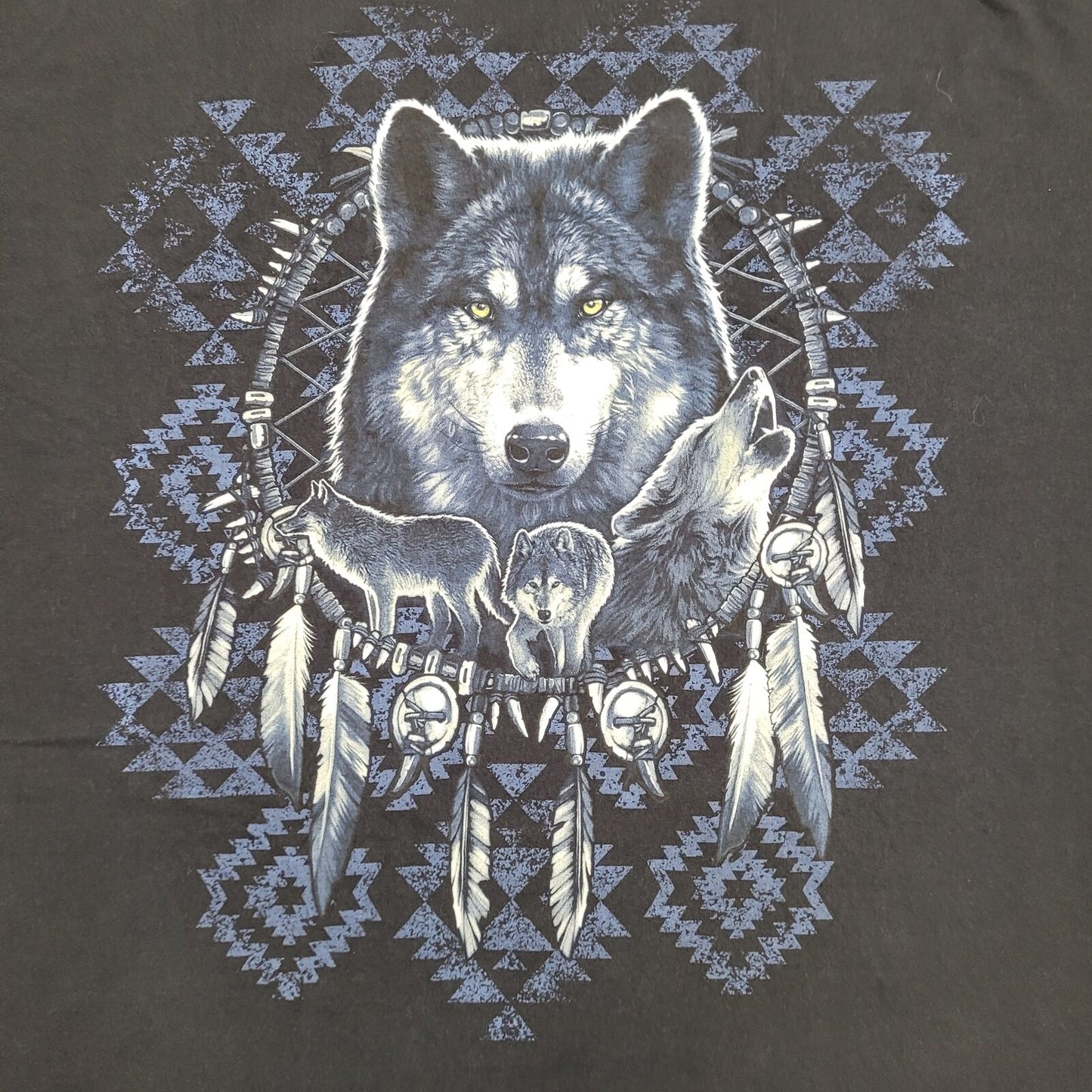 Vintage Wolf Shirt 3XL 27x29 Dreamcatcher