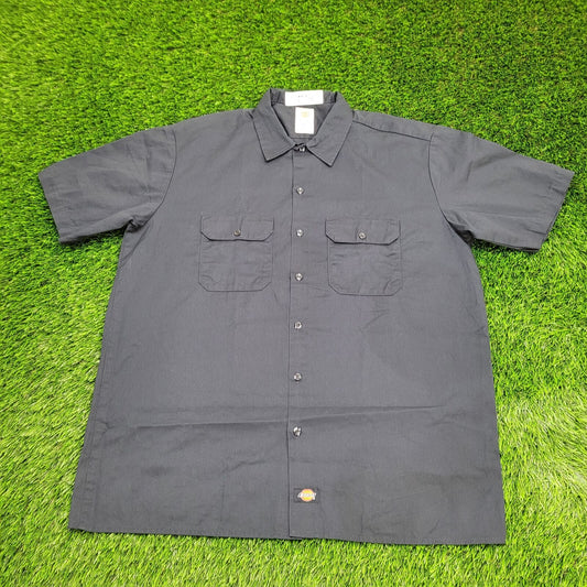 DICKIES Casual Button Shirt XL 26x32 Blue