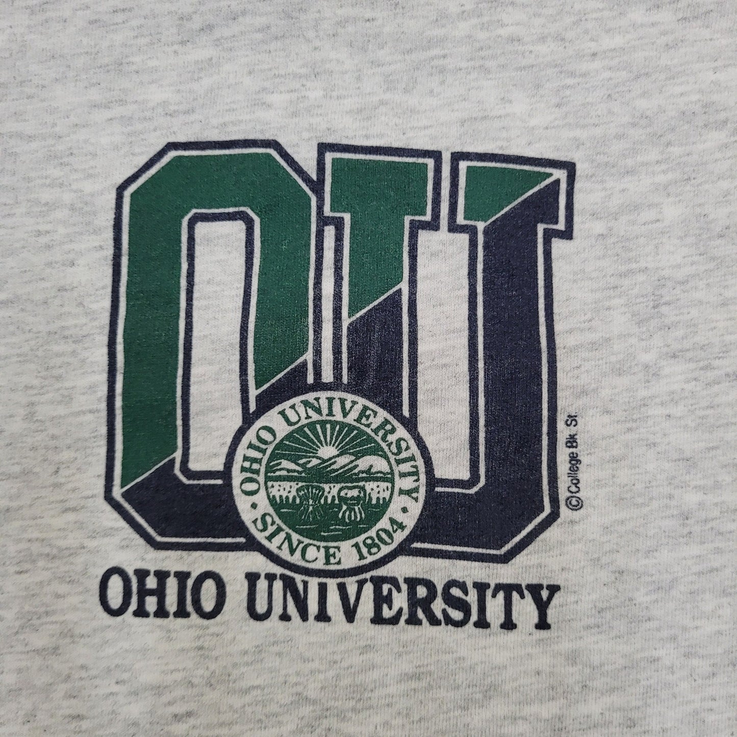 Vintage Ohio University Shirt Large 21x26 Gray