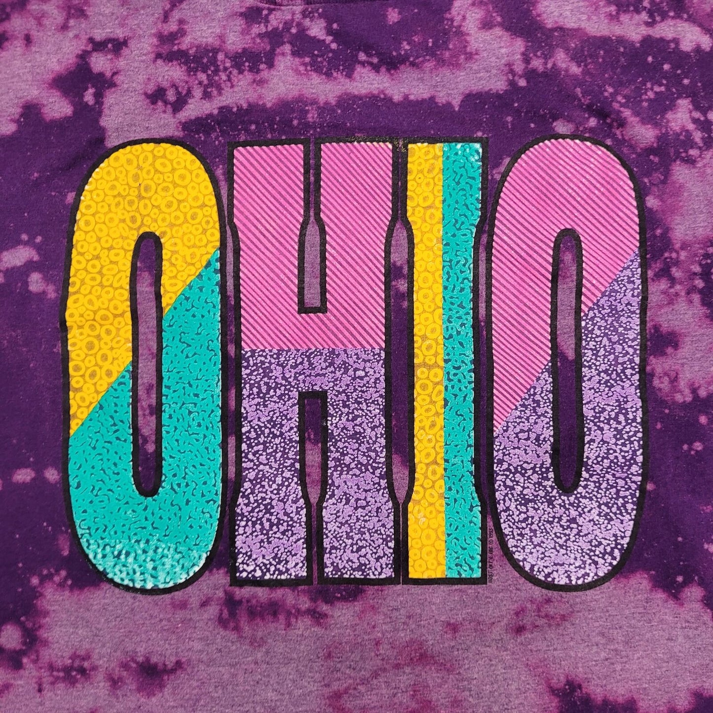 Vintage Ohio  Shirt Womens XL 23x27 Purple Bleached