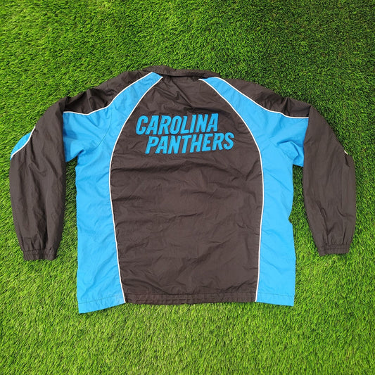 Carolina Panthers Jacket Large 25x27 Black Blue