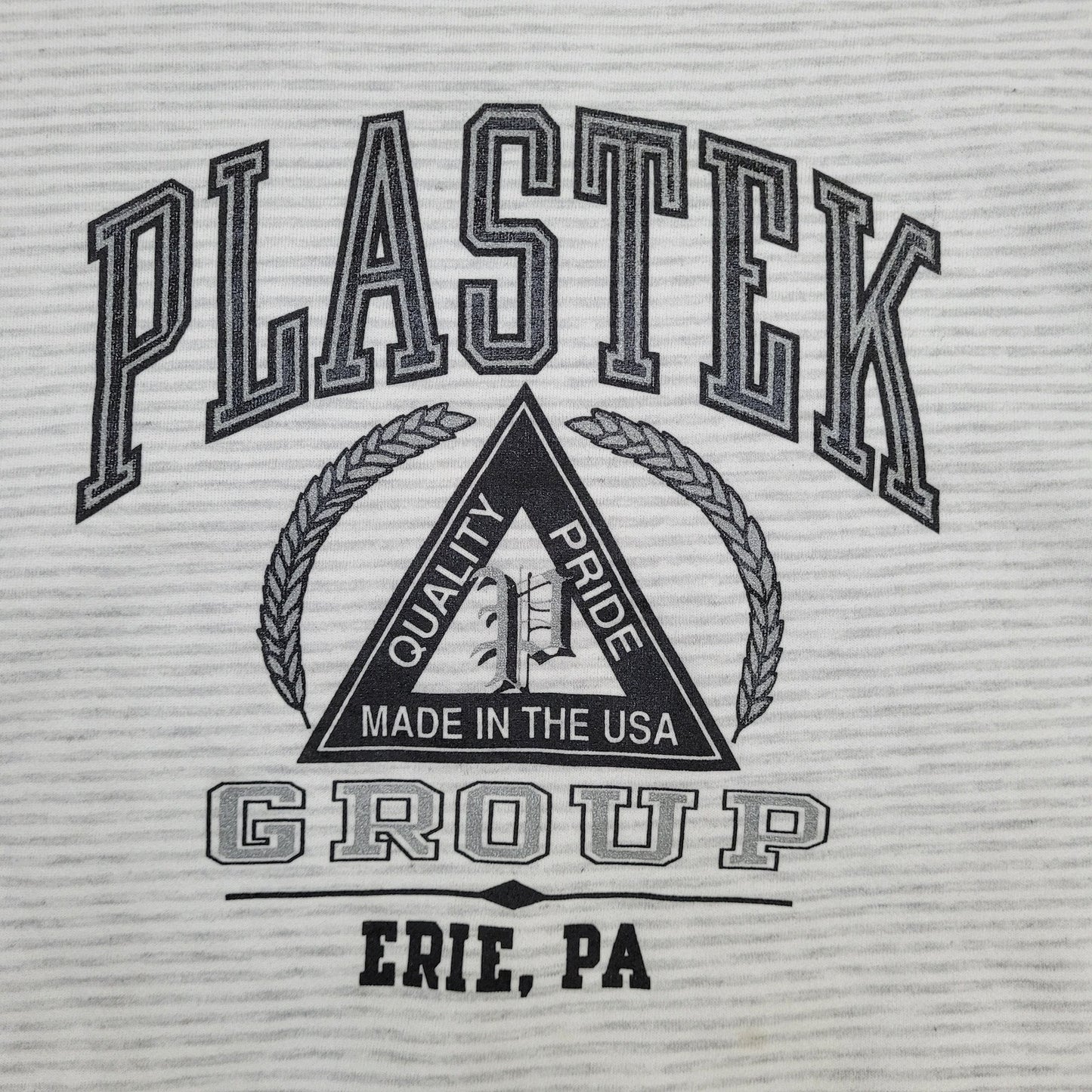 Vintage Plastek-Group Sweatshirt Womens Large 20x25 GrayS