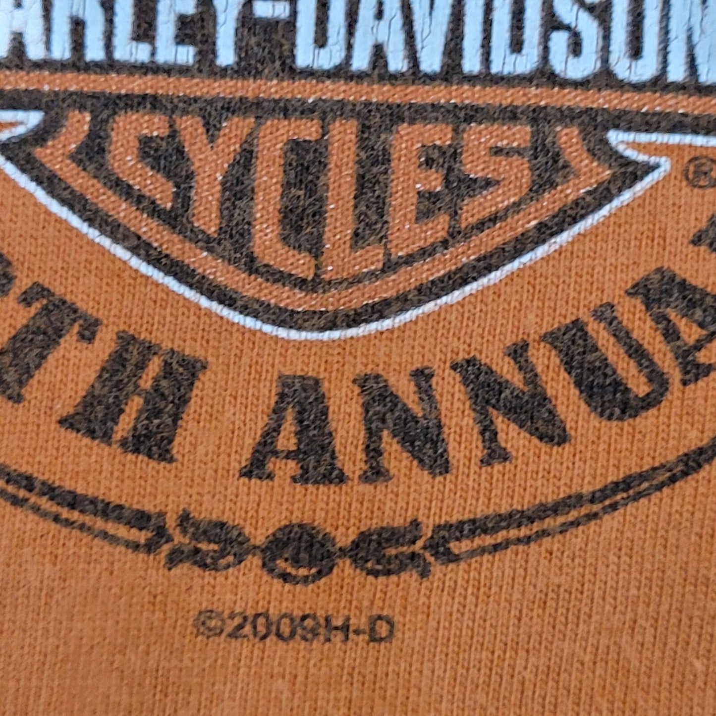 Harley Davidson Shirt XL 23x26 Orange Bike-Week