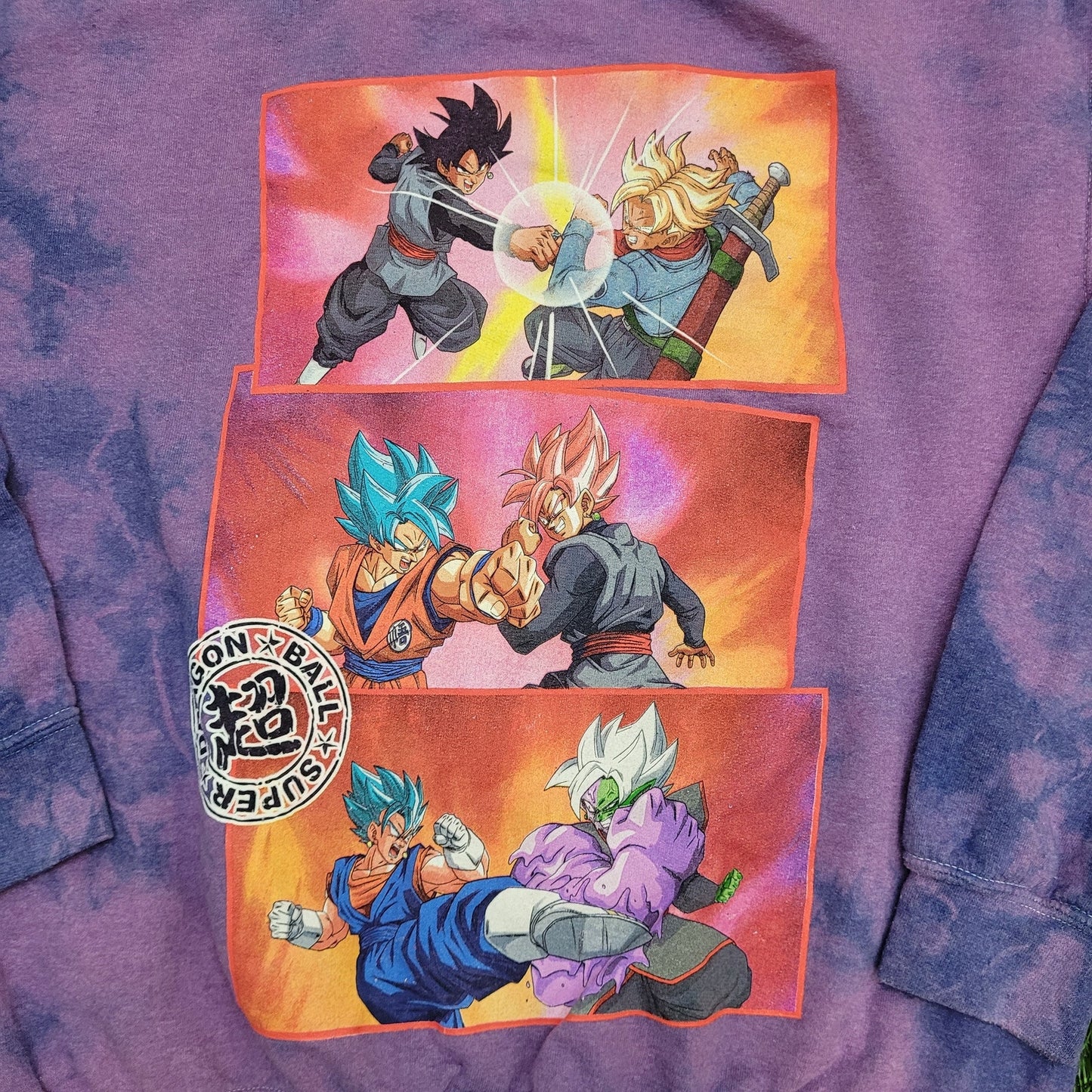 Dragon-Ball Z Baggy Sweatshirt Small 21x24 Bleached Purple