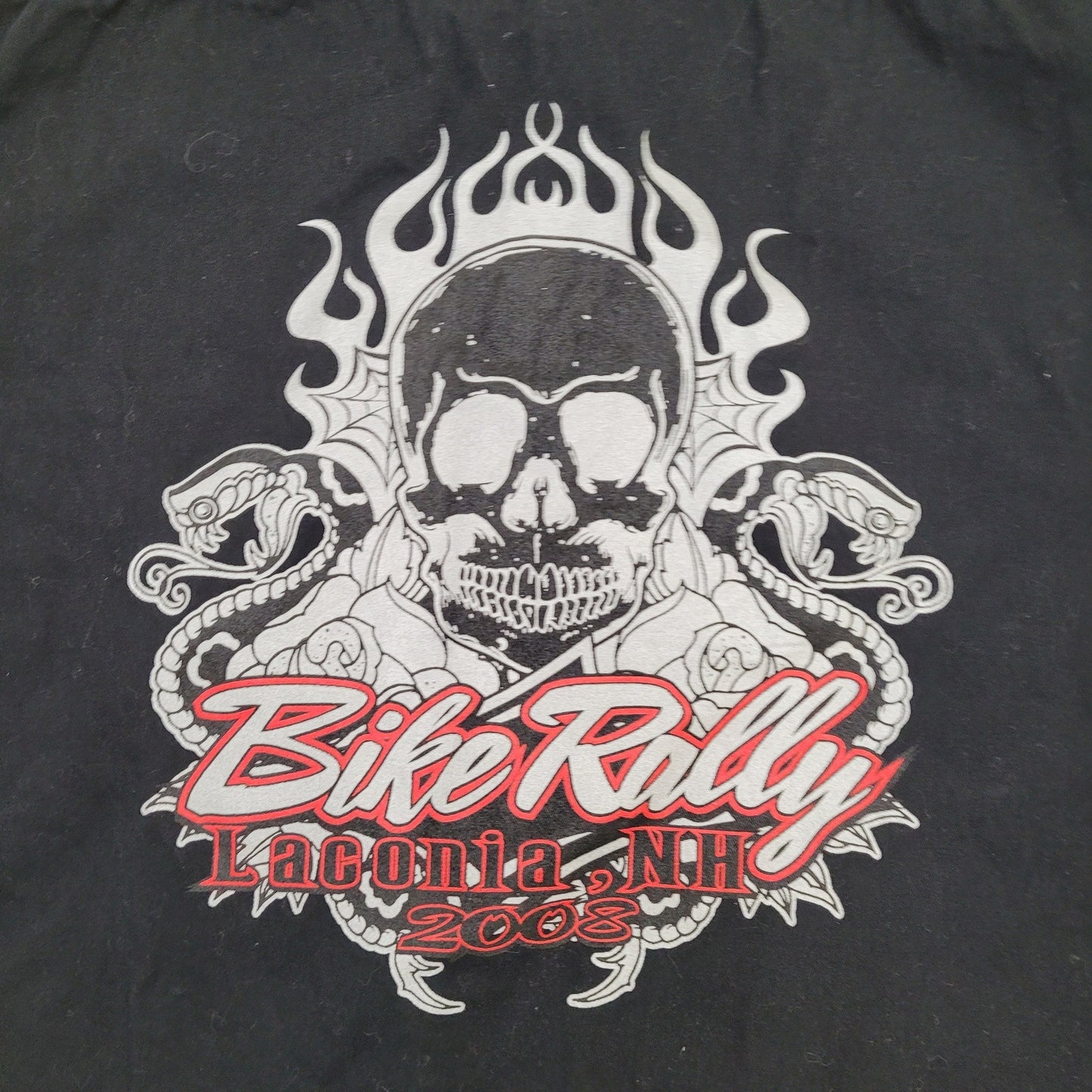 Vintage Skull Biker Cutoff Shirt XL 26x30 Baggy Y2K