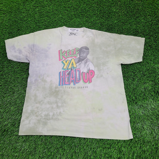 2PAC Shakur Tie-Dye Shirt Womens XL 23x28 HIp-Hop