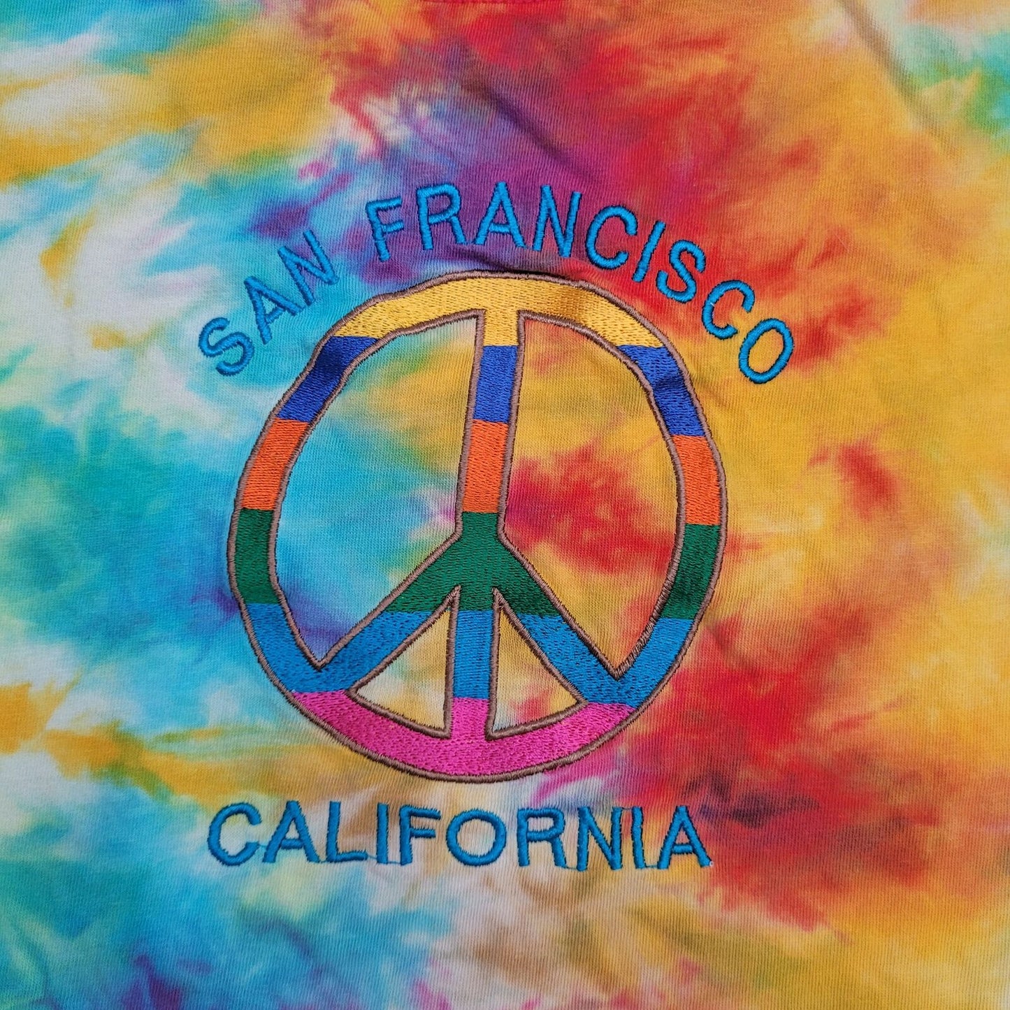 California Shirt Large 21x25 Rainbow