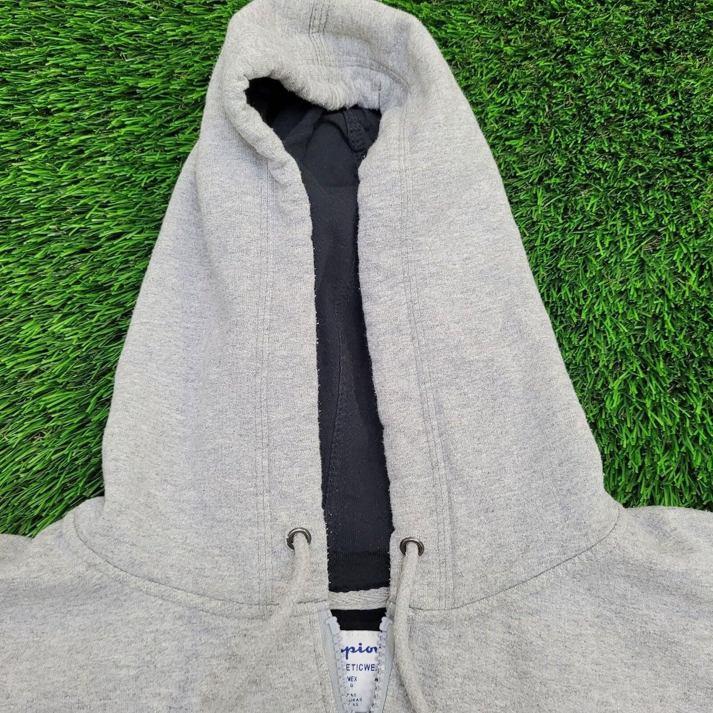 Champion Zip Hoodie Large 24x26 Gray