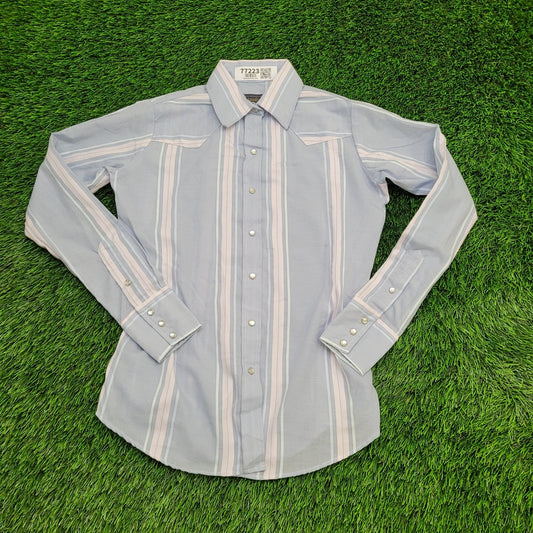 Vintage Panhandle-Slim Button Shirt Womens XS/S 16x25 Gray