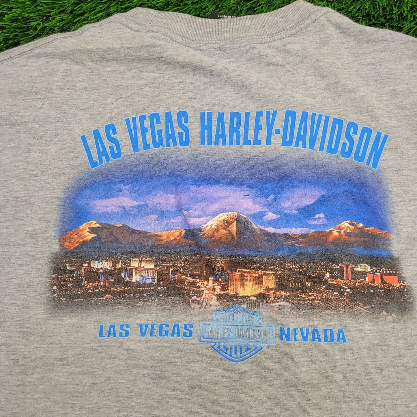 Gray Las Vegas Harley Shirt Large 21x28 Gray