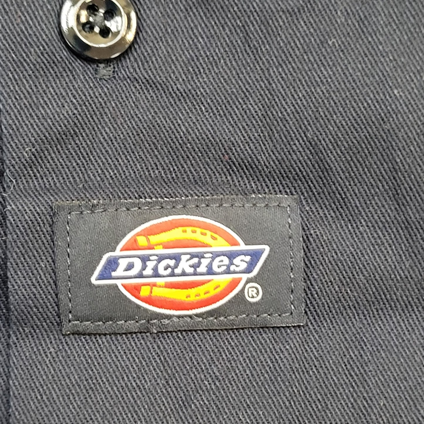 Dickies Baggy Button Shirt Medium 22x30 Navy-Blue