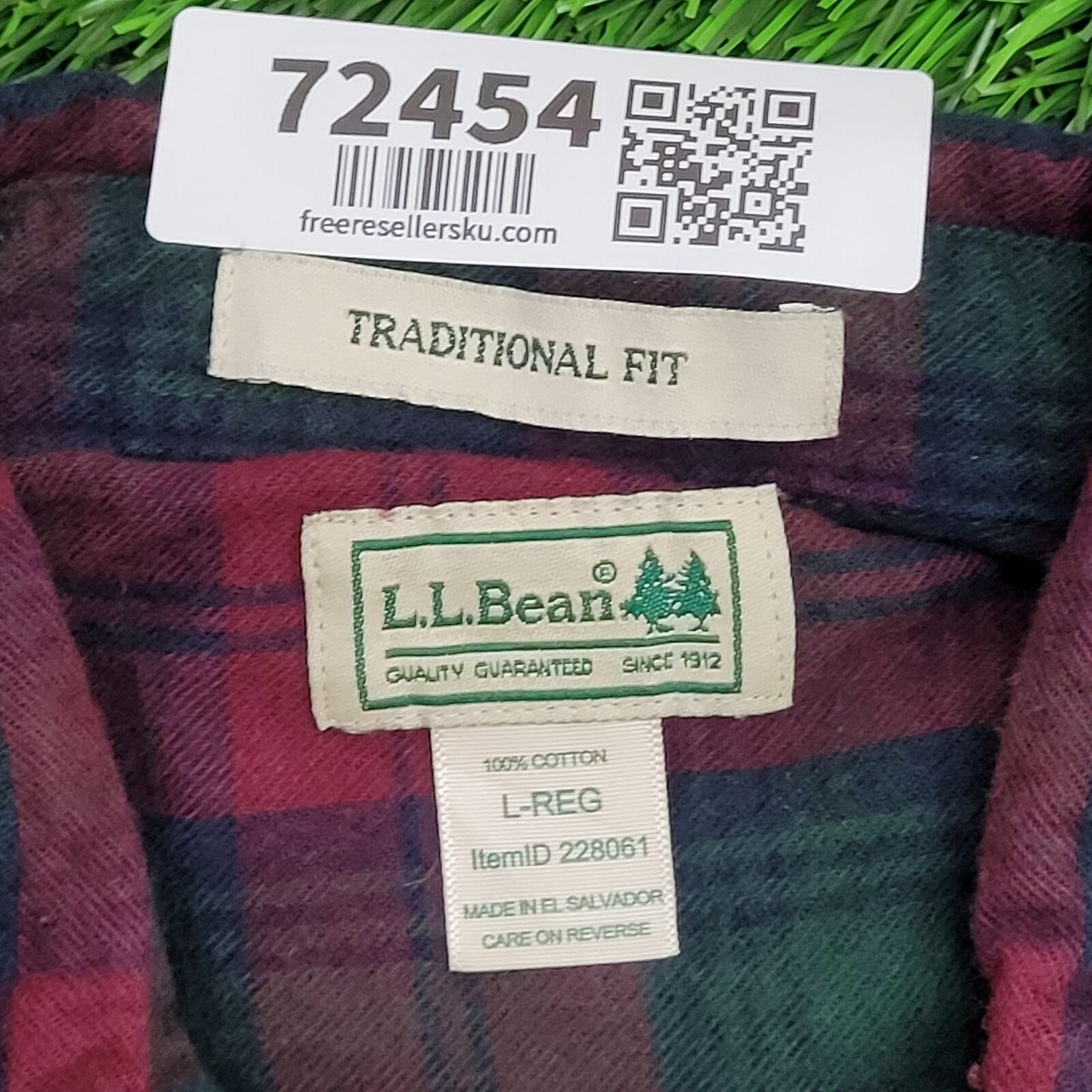 Vintage Y2K LL-Bean Plaid Button Shirt Large 23x30 Red