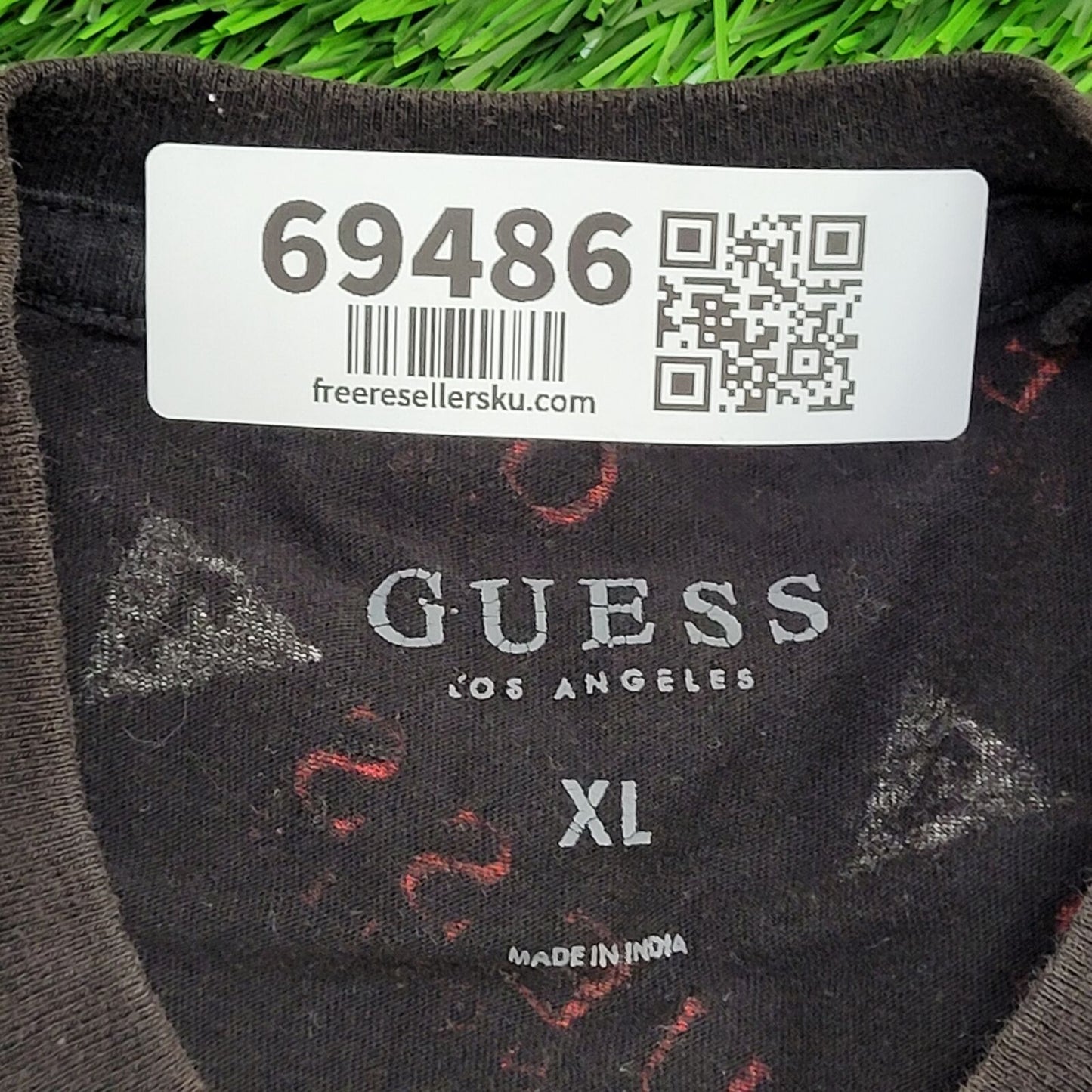 GUESS AOP Shirt Large 21x28 Black