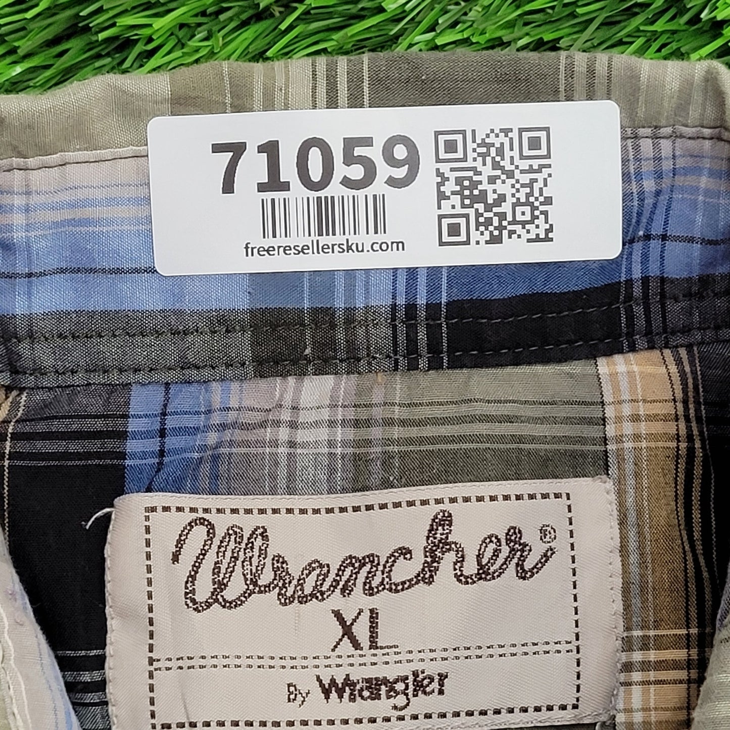 Wrangler Wrancher Pearl-Snap Shirt XL 24x30 Shadow Plaid