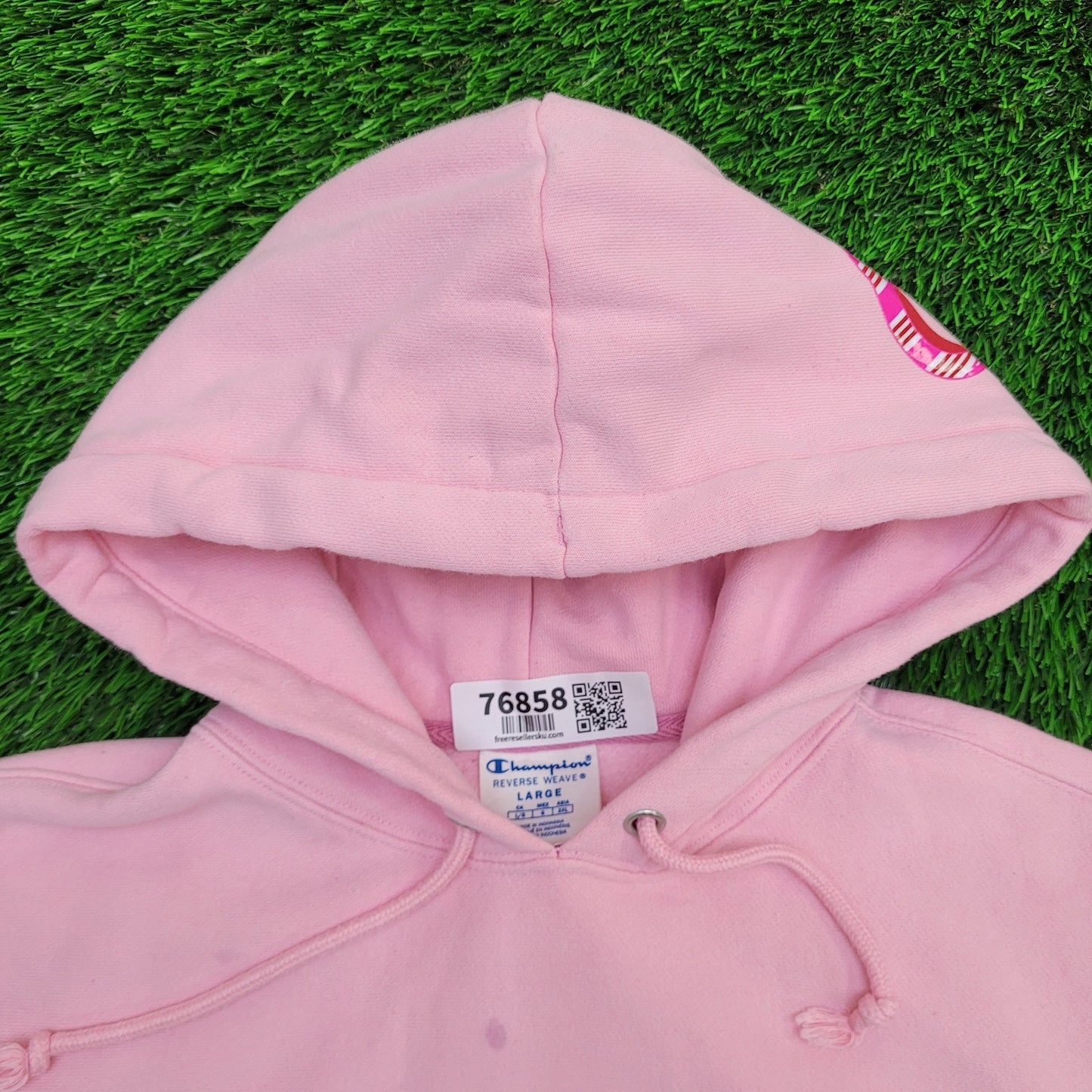 Champion x Candy-Land Hoodie Large 24x25 Pink Reverse-weave