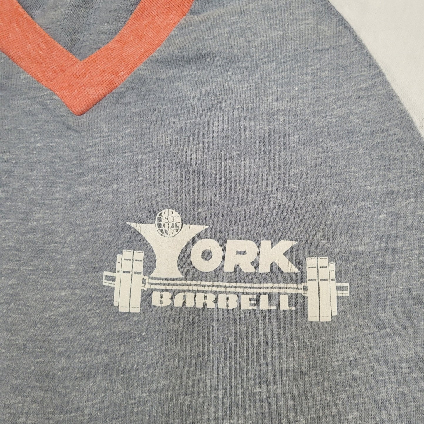 Vintage York Barbell Shirt XS/S 17x25 Weightlifting Bodybuilders