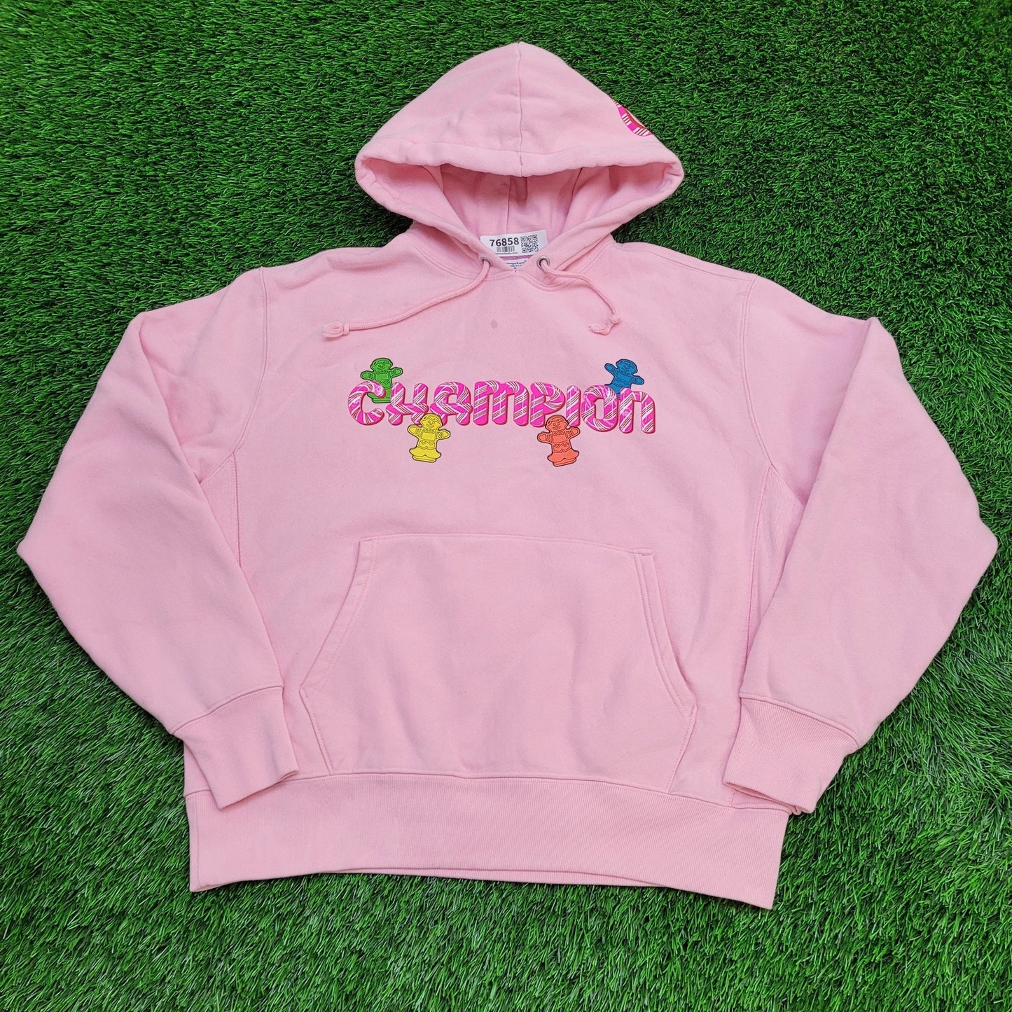 Champion x Candy-Land Hoodie Large 24x25 Pink Reverse-weave