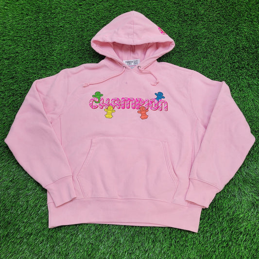 Champion x Candy-Land Hoodie Large 24x25 Pink Reverse-weave