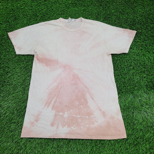 Vintage Tie-Dye Shirt Small 19x30 Peach White USA