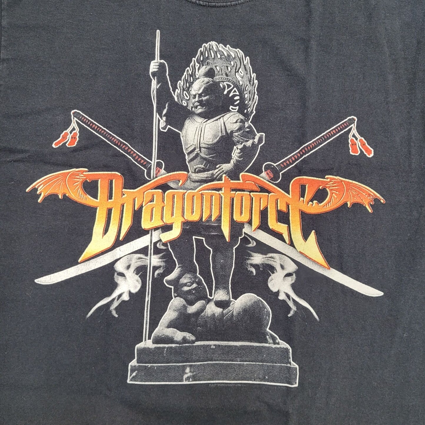 2007 Dragonforce Shirt Medium 19x26 Black Amaranthe