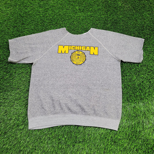 Vintage University-of Michigan Sweatshirt Medium 21x25 Gray