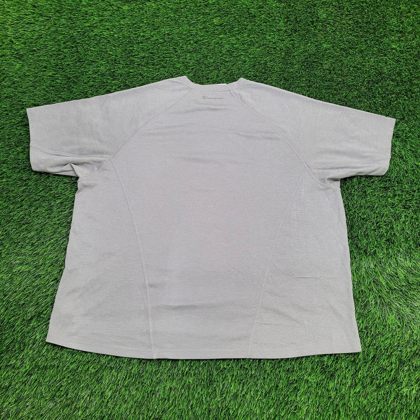 Champion Shirt 2XL 26x27 Gray Script-Spellout