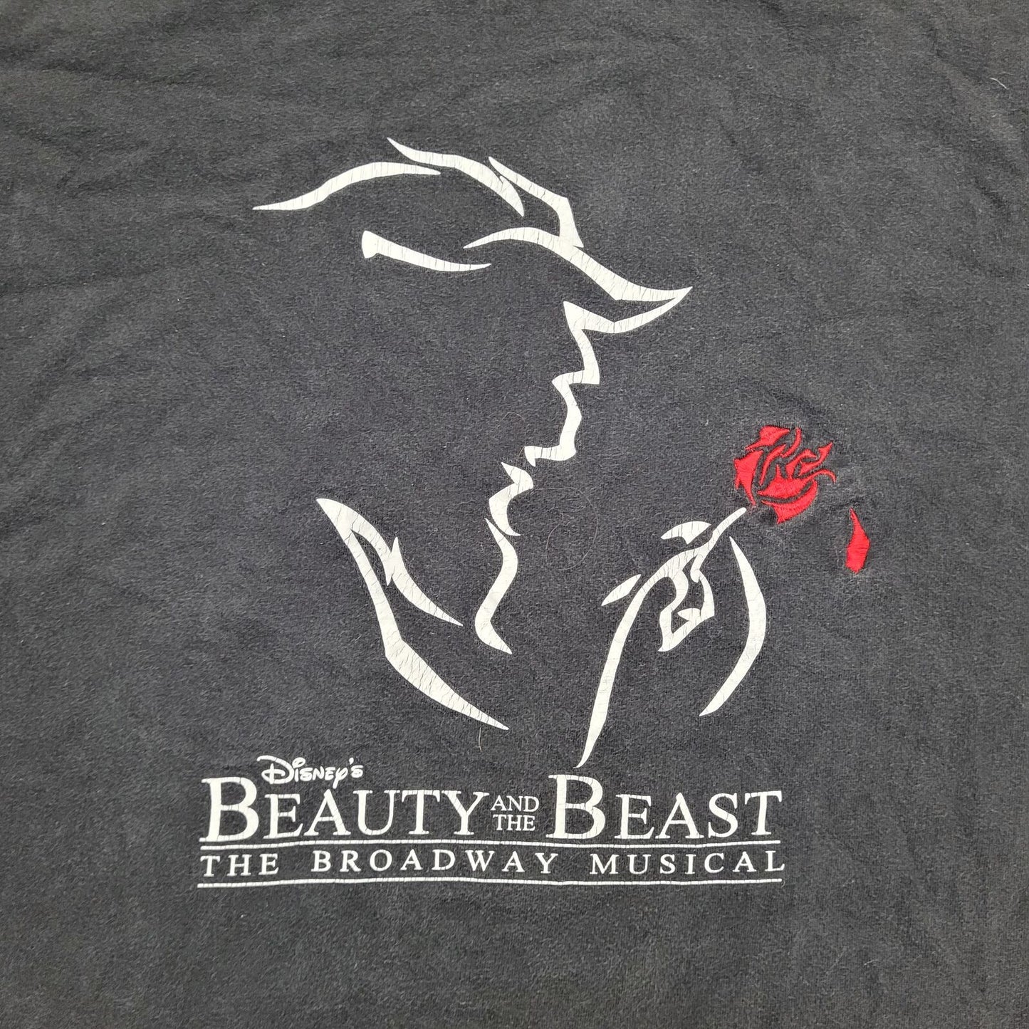 Beauty-And-The-Beast Shirt Womens XL 24x27 Faded-Black