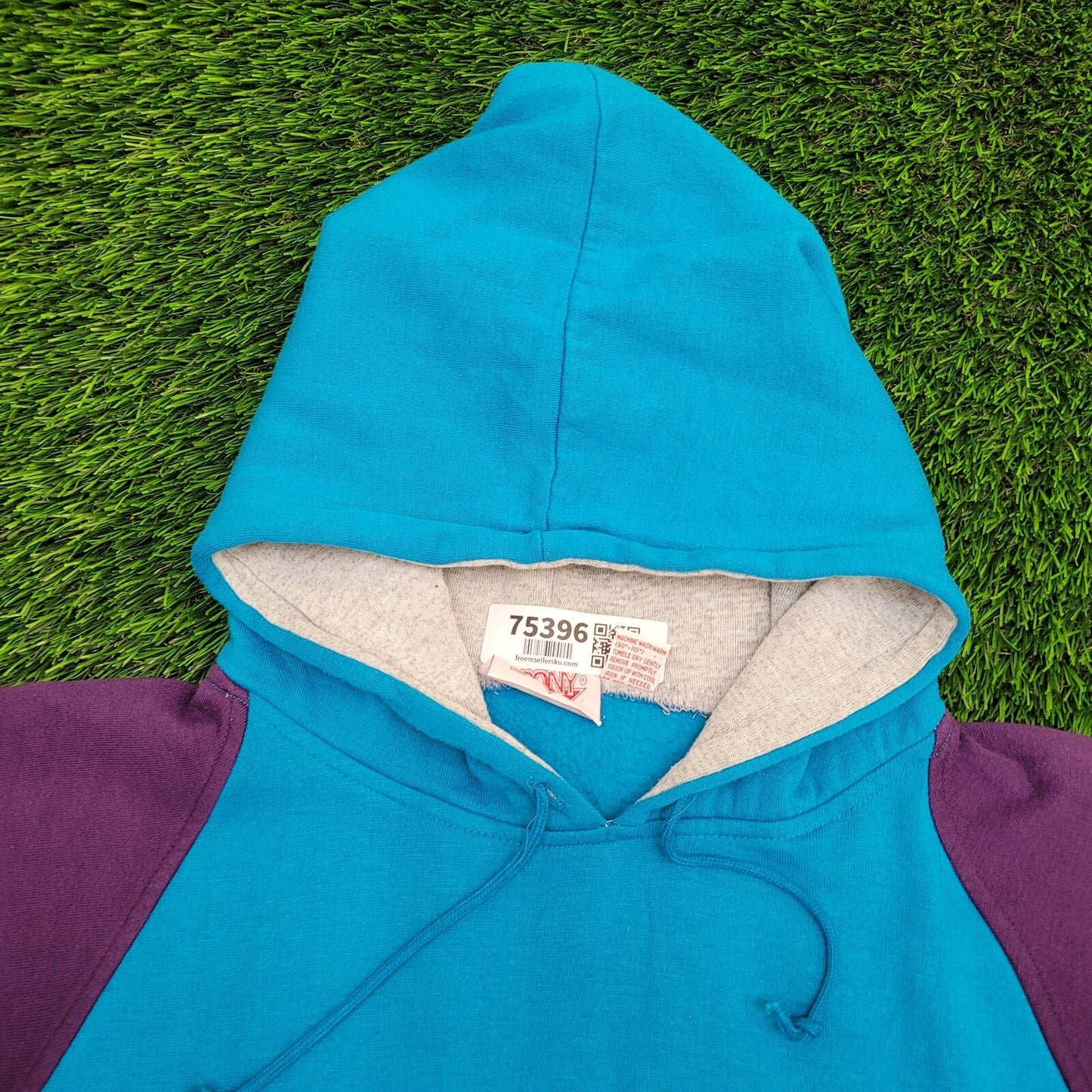 Vintage Y2K PONY Hoodie Large 21x28 Blue Purple