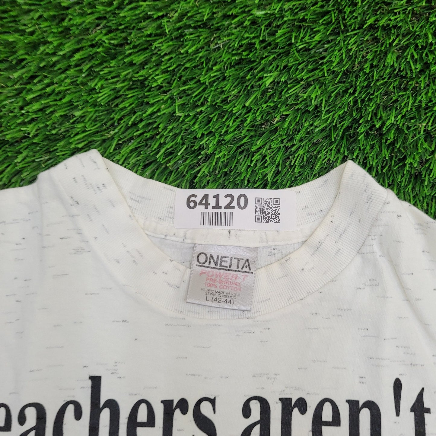 Vintage Teacher Appreciation Shirt Womens Large 21x25 Gray