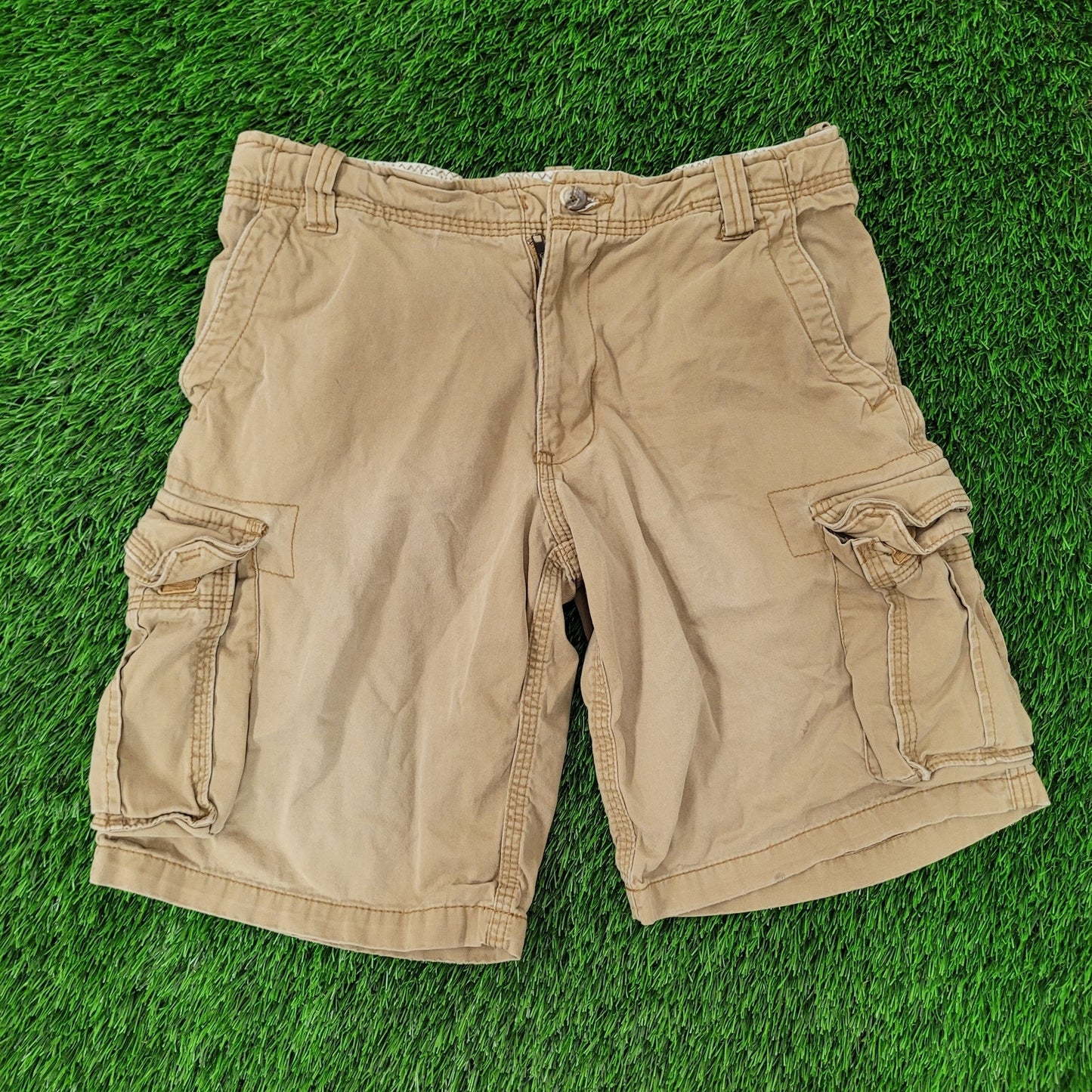 Aeropostale Cargo Shorts 32x11 Khaki Brown