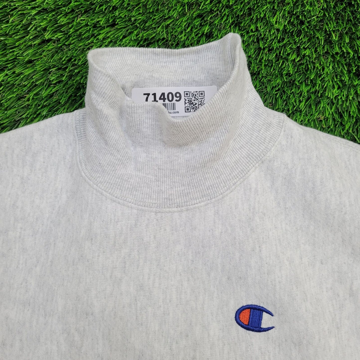 Champion Cropped Sweatshirt Medium 23x21 Gray