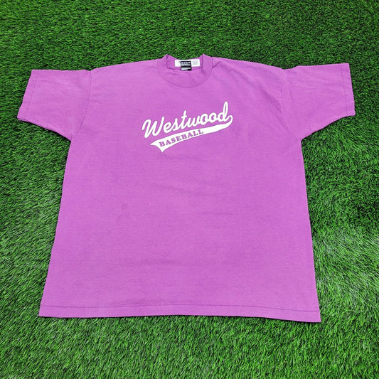 Vintage Westwood Baseball Shirt Womens 2XL 25x28 Purple USA