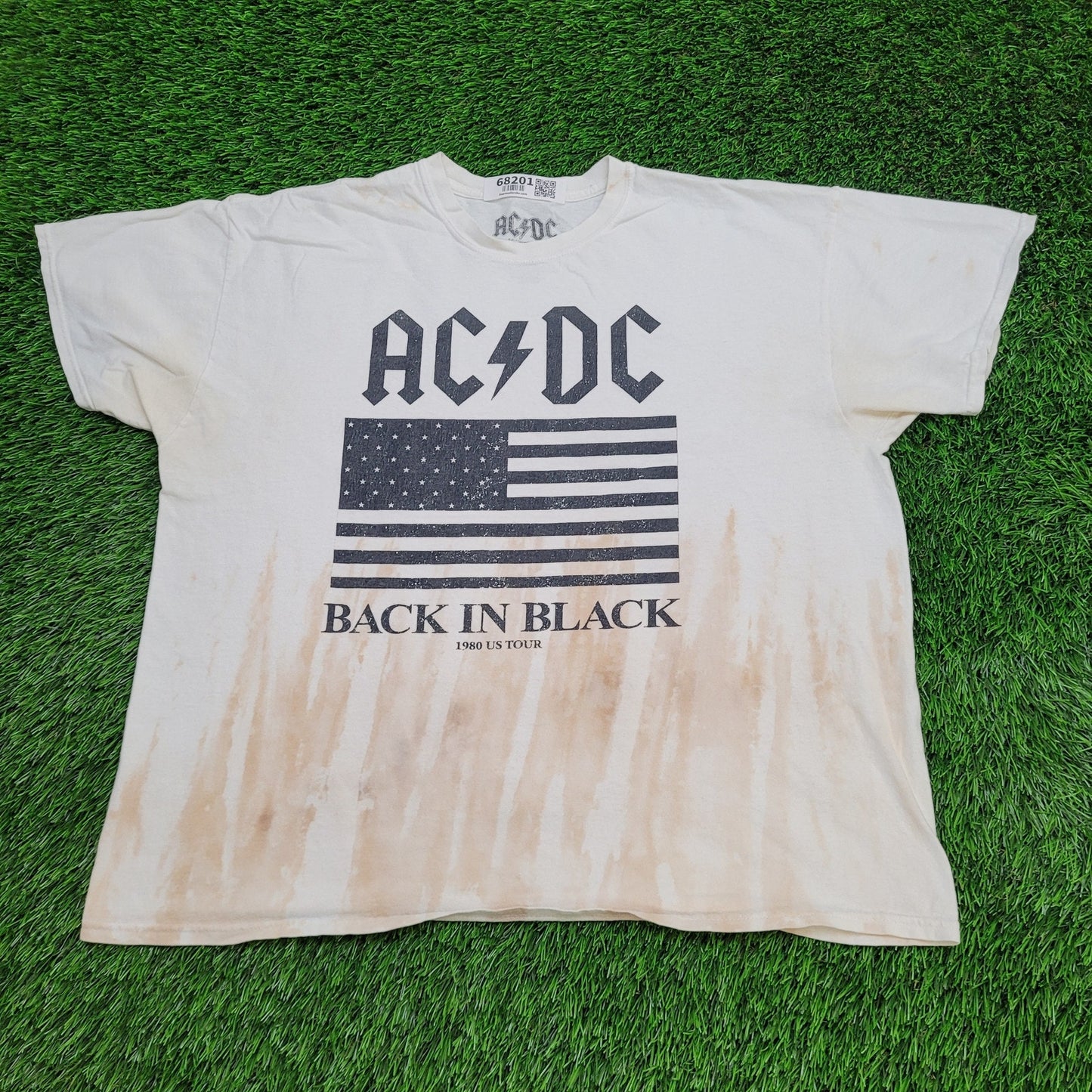 ACDC Back-In-Black Shirt Womens XL 24x24 Boxy Baggy